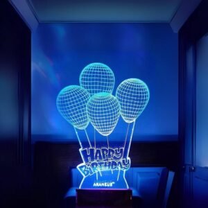 Custom Happy Birthday Balloons Style 3D Lamp