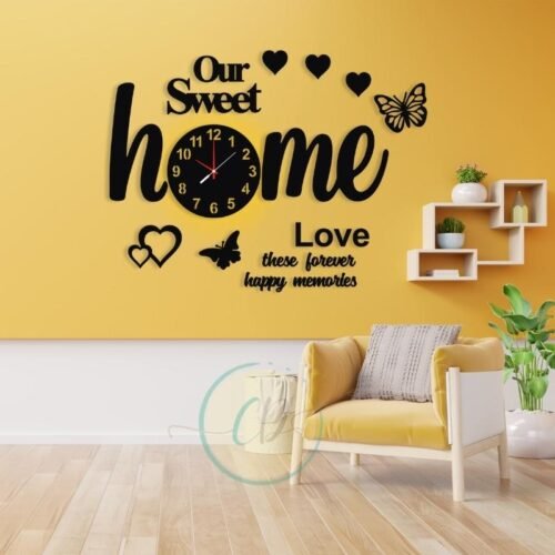 Our Sweet Home 3D Artistic Wall Clock